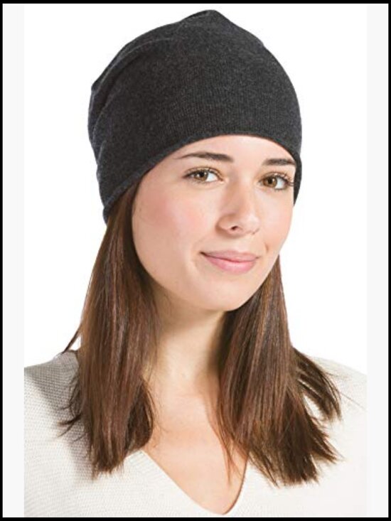 100% Pure Cashmere Slouchy Beanie main image 4